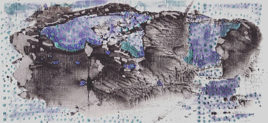 Abstract landscape north gawber pit barnsley artwork by heidi swift