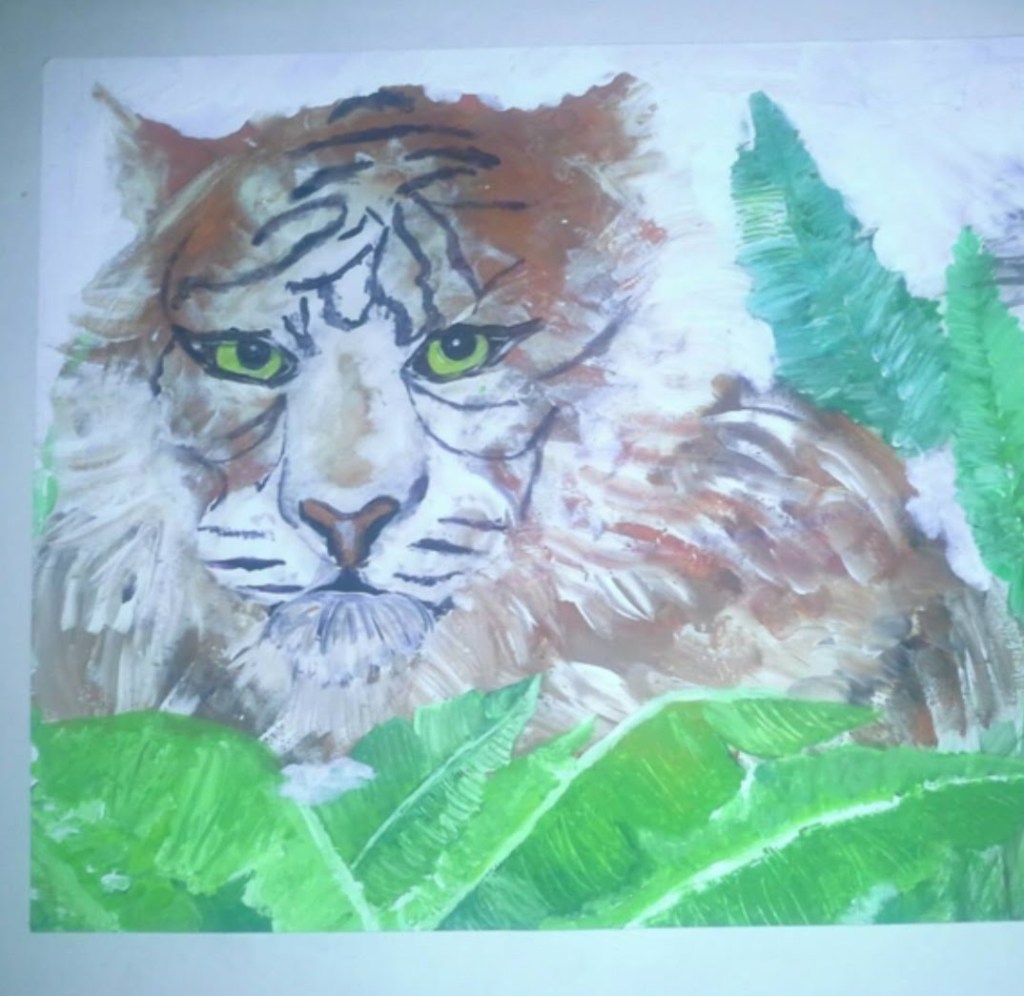 Heidi swift tiger painting artwork barnsley college